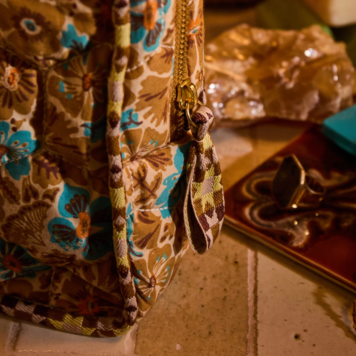 SAGE X CLARE | Magnolia Vanity Bag Turquoise