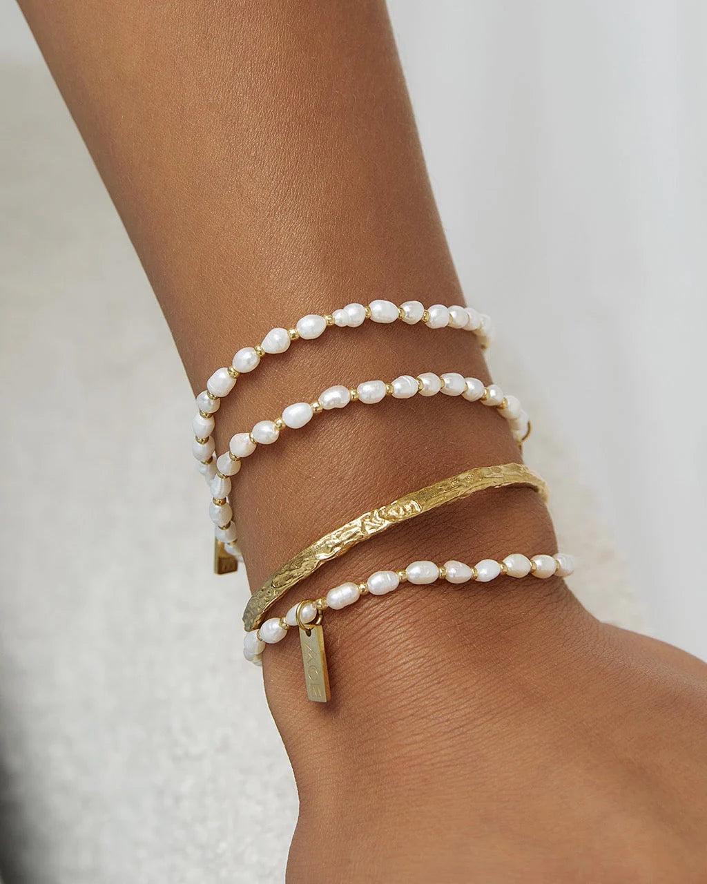 AOE | Amber Pearl and Gold Bracelet