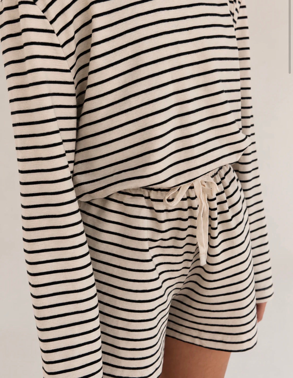 ZULU & ZEPHYR | JERSEY SPORT SHORT - BLACK STRIPE