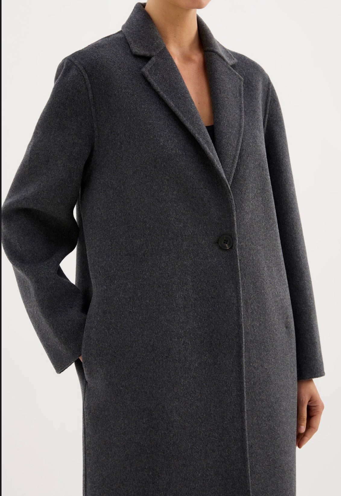 RILEY WOOL COAT | Charcoal - Nude Lucy