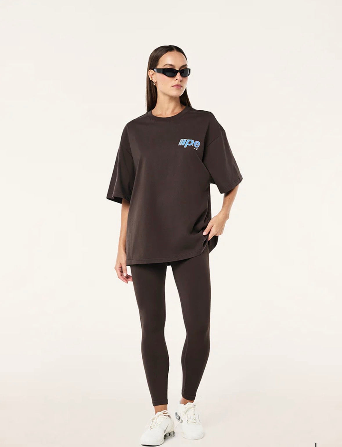 P.E NATION Glide Oversized Tee | Coffee