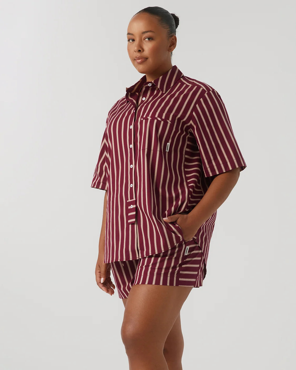 HOMMEY | Short Sleeve Shirt Wine