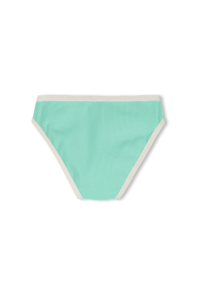 ZULU AND ZEPHYR | Mini Stripe Bikini Bottom Aqua