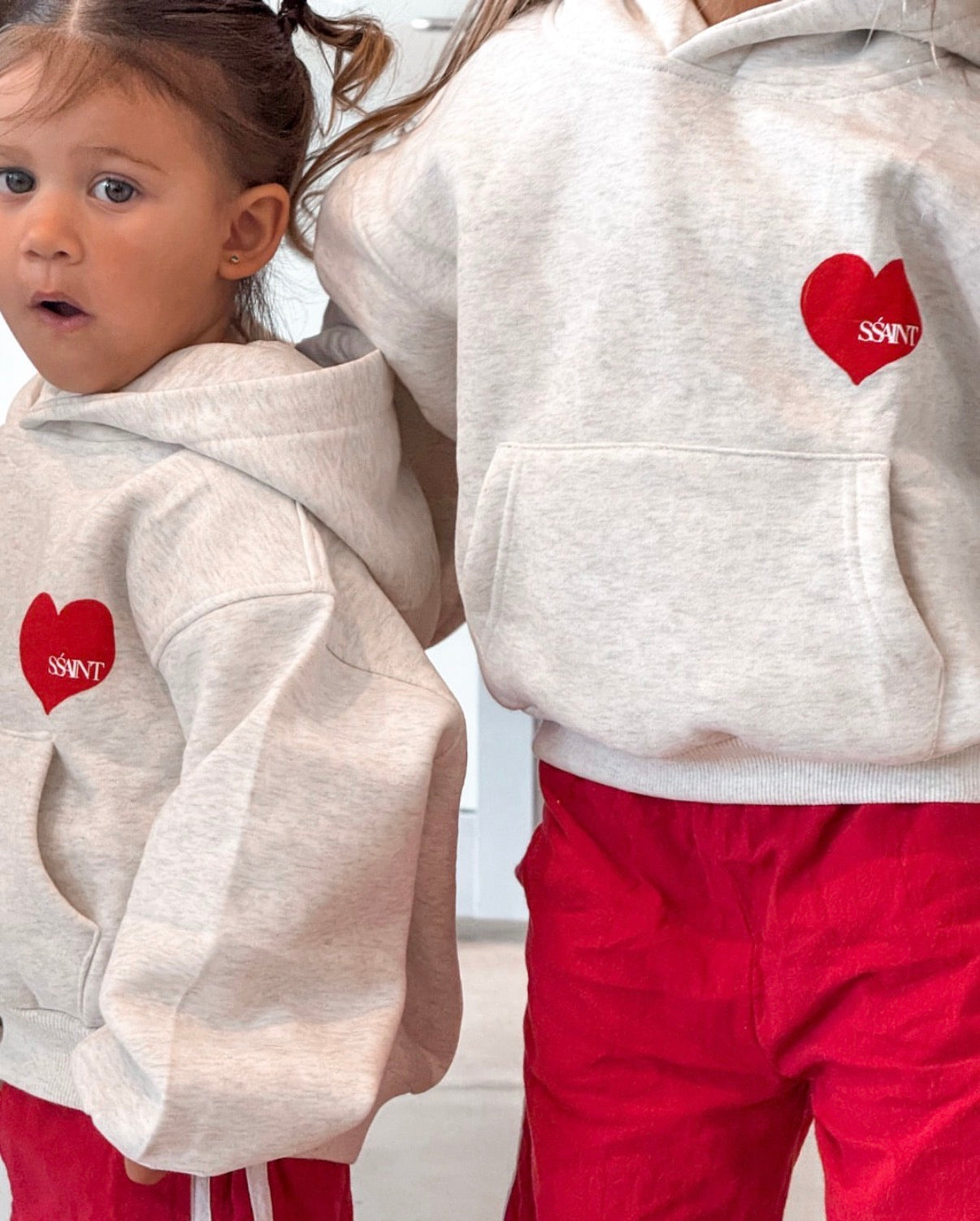 S’SAINT | KIDS HEART HOODIE - GREY