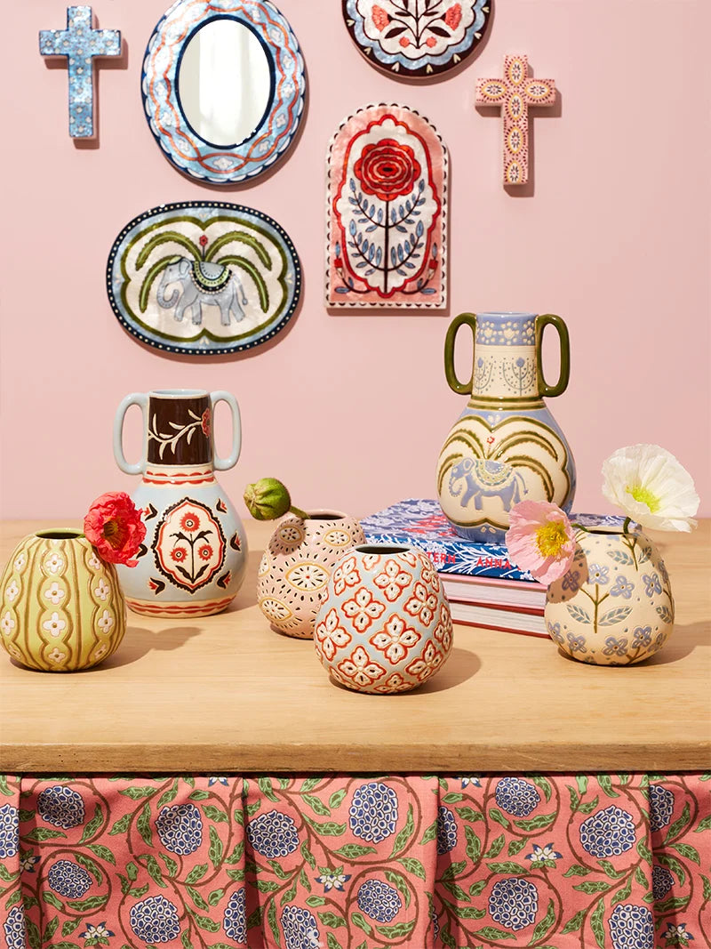 JONES AND CO | Pollen Vase Blue Paisley
