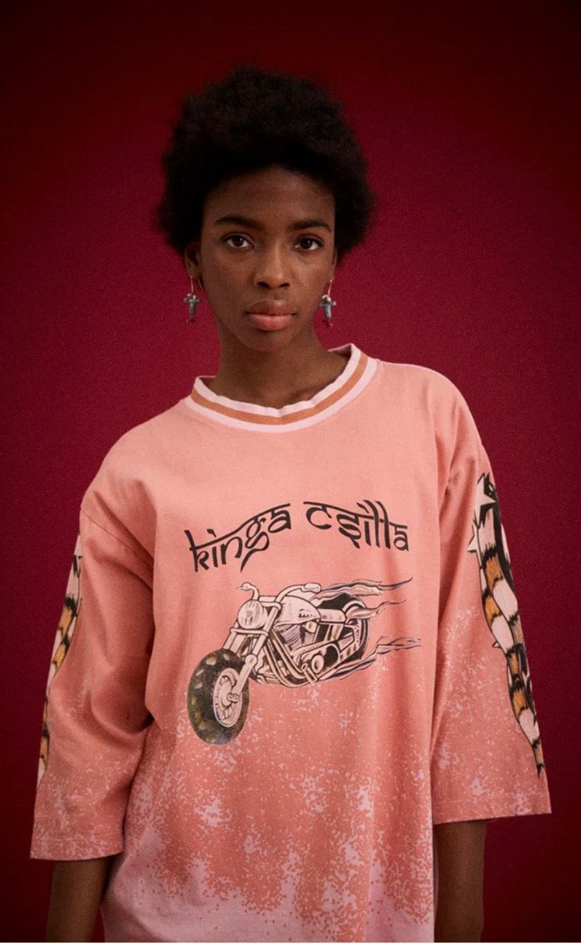 Faded Coral Racer Tee