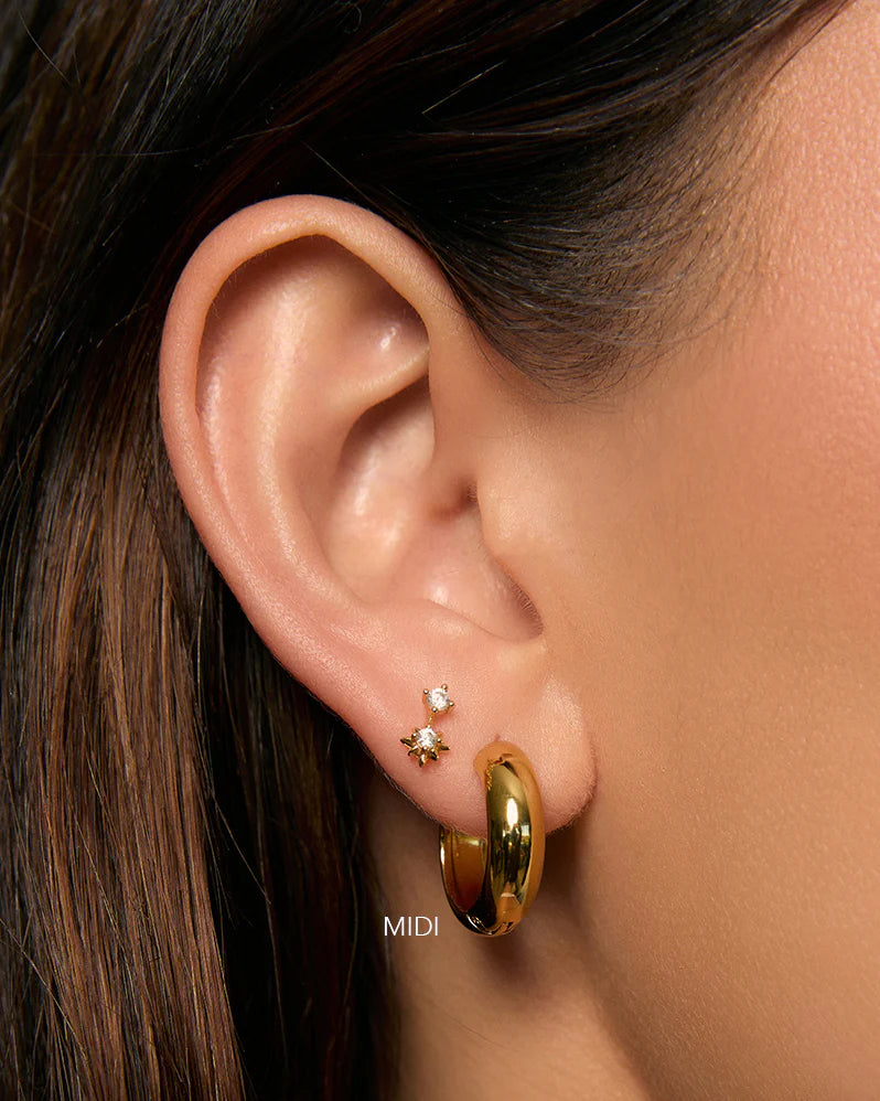 AOE | Cassie Gold Earrings Midi