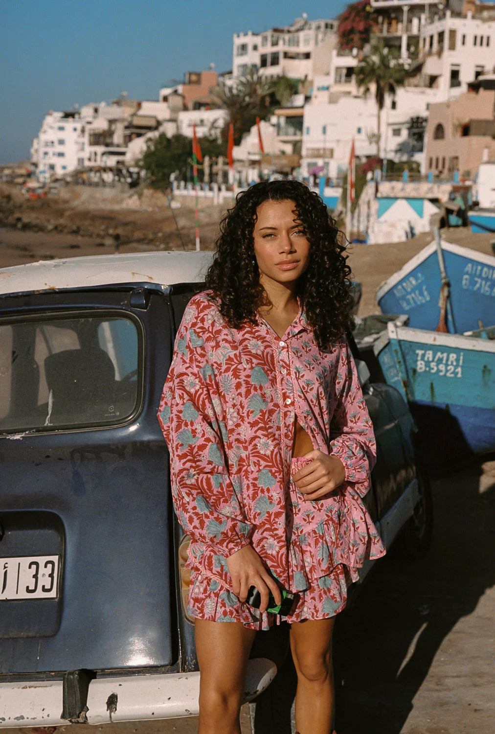 Kinga Csilla | Kamala Block Print Chalm Shirt