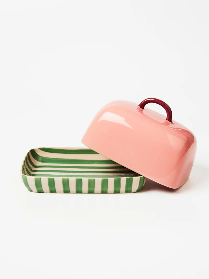 JONES AND CO | Bloomie Pink Butter Dish