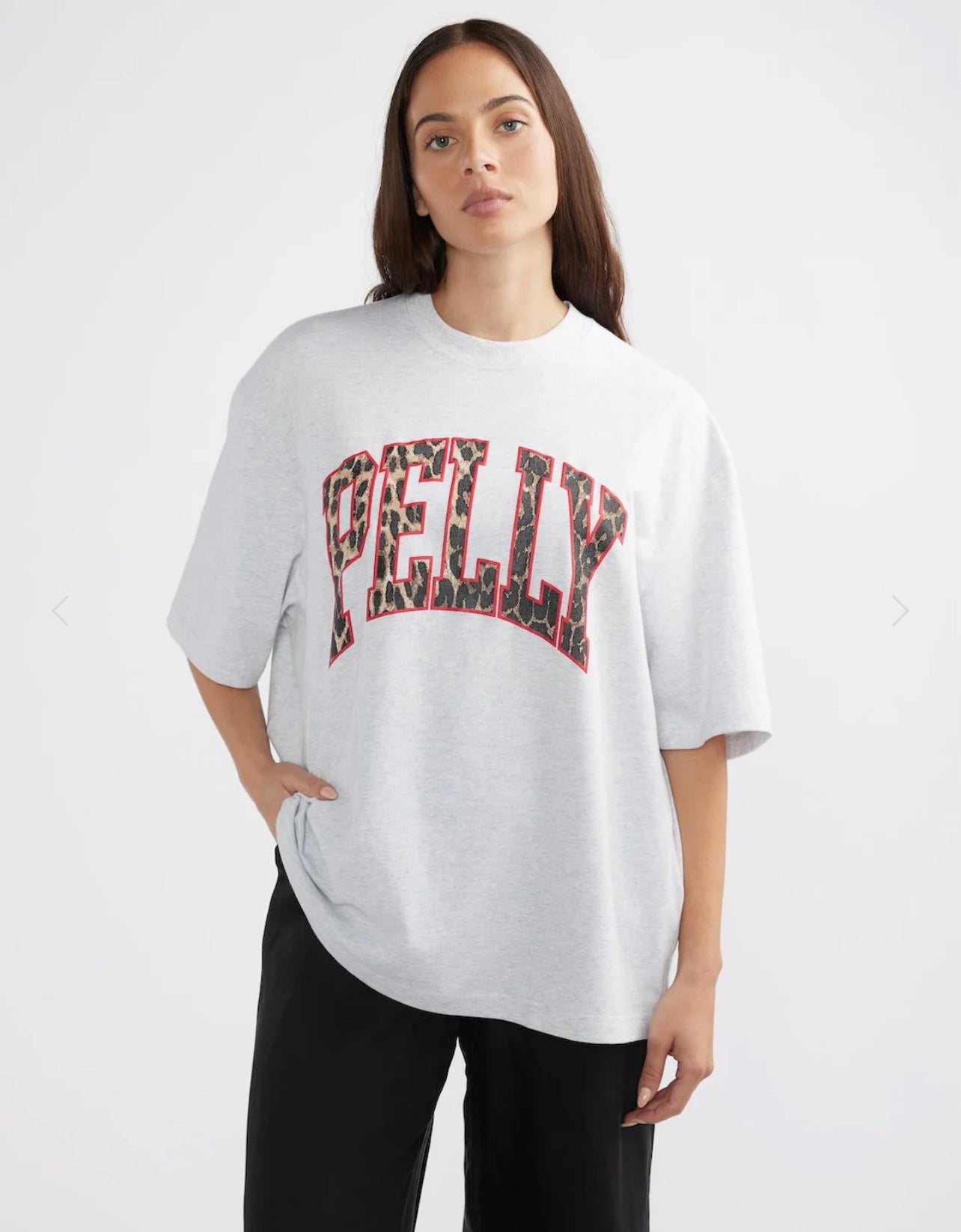 ENA PELLY | LEOPARD COLLEGIATE TEE