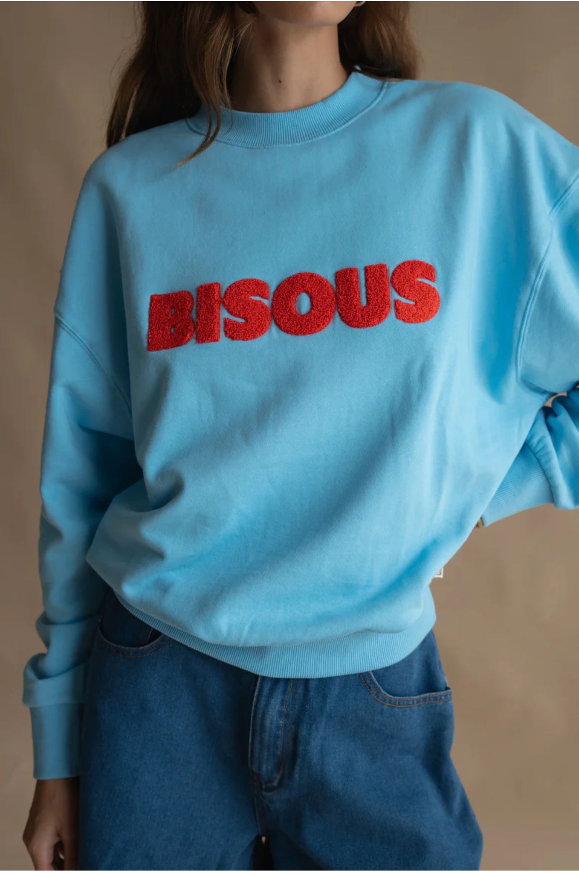 Araminta James ~ Bisous Sweatshirt ice blue