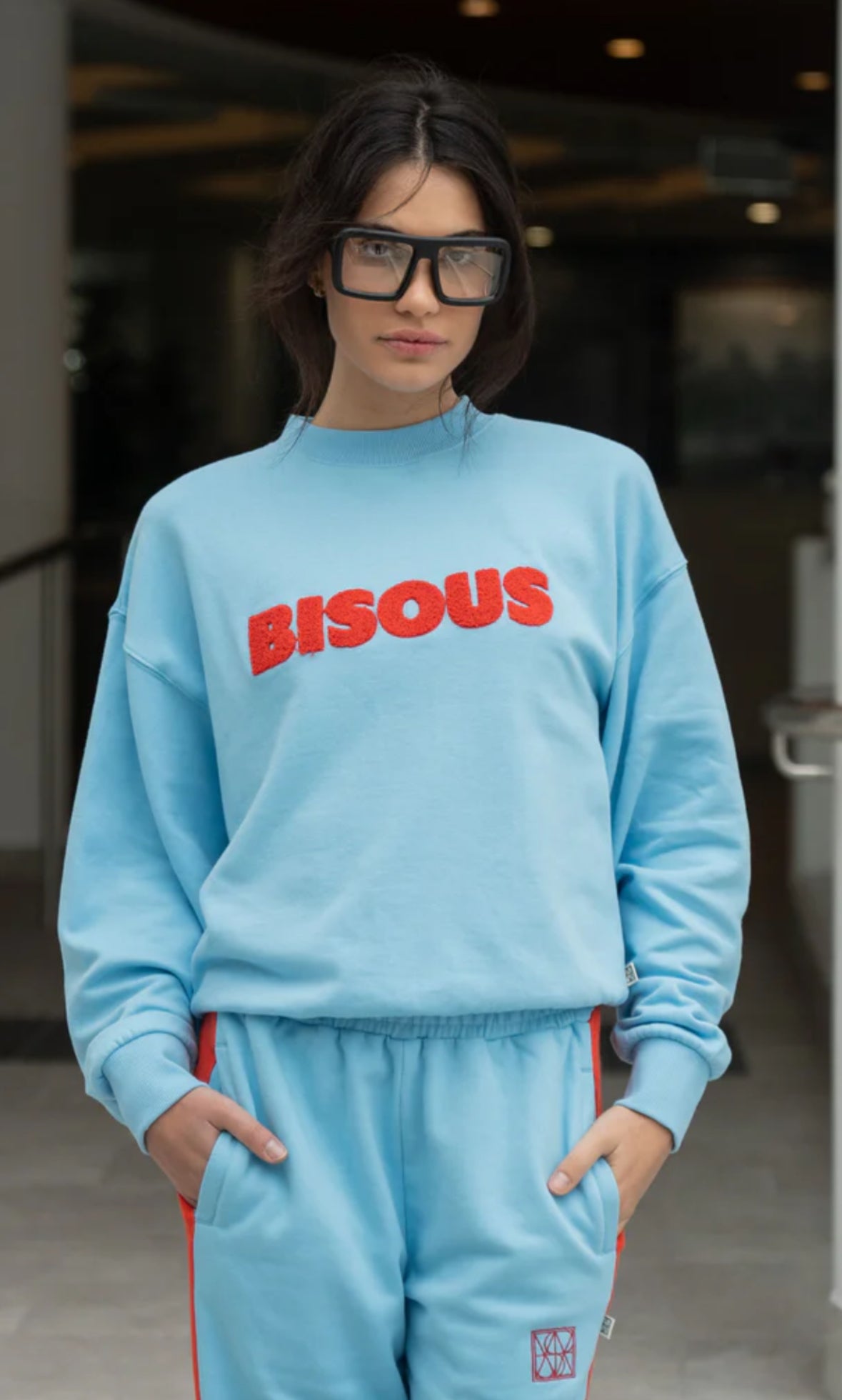 Araminta James ~ Bisous Sweatshirt ice blue