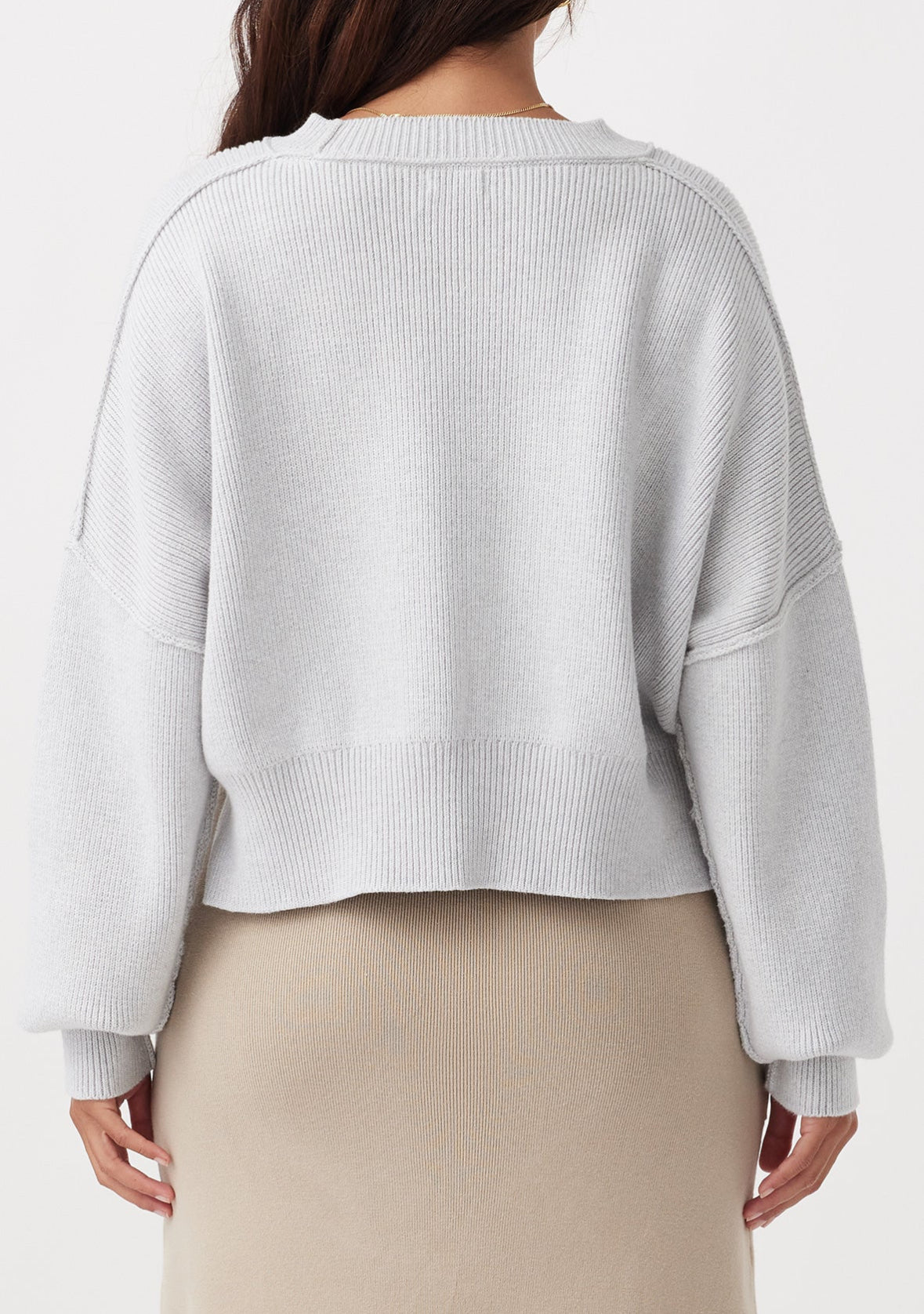 ARCAA ~ Harlo cropped sweater - light grey marle