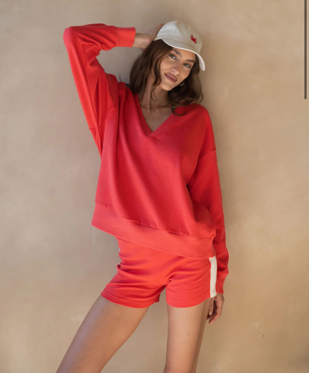 Araminta James serafina Sweater Lobster red