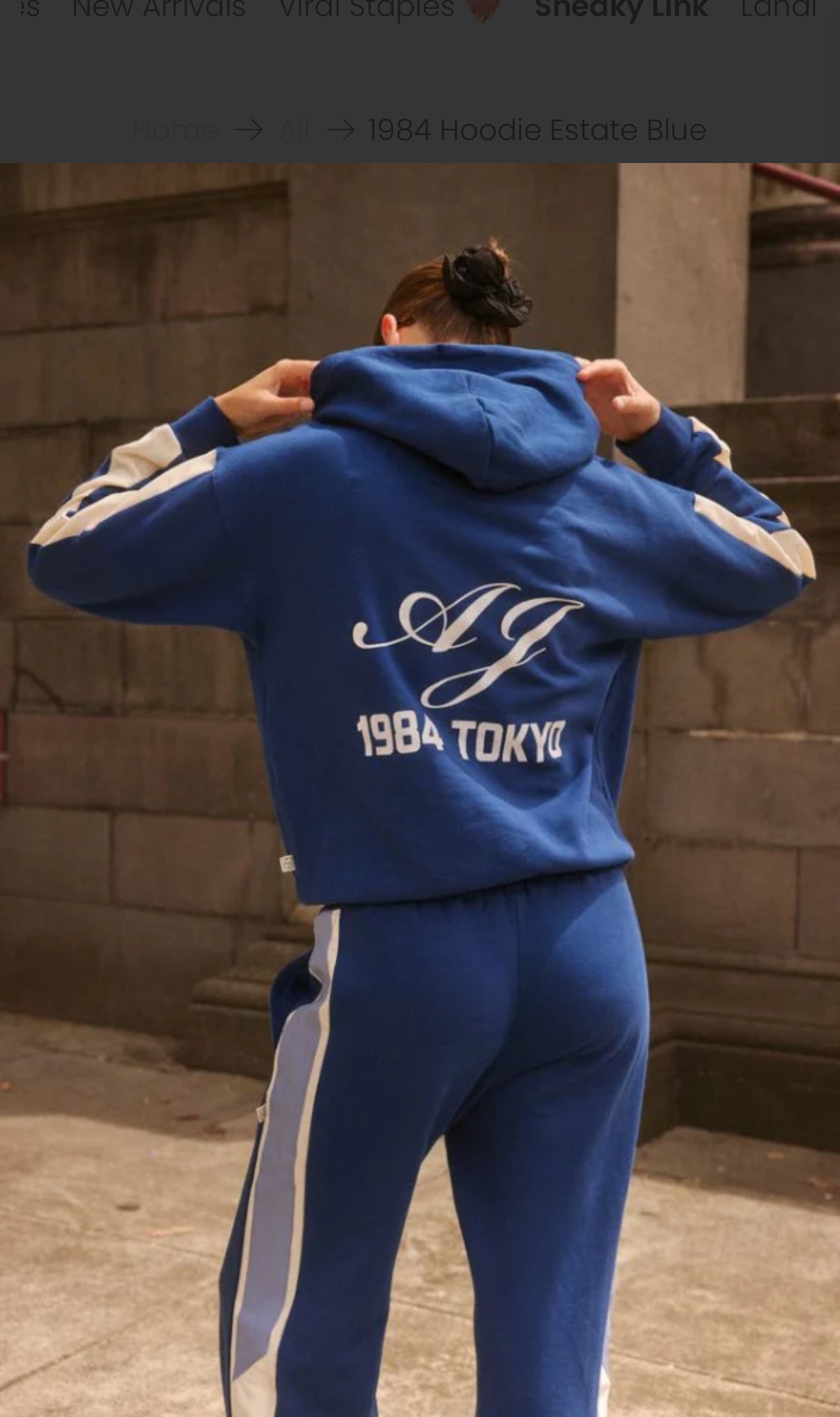 ARAMINTA JAMES | 1984 Hoodie estate blue