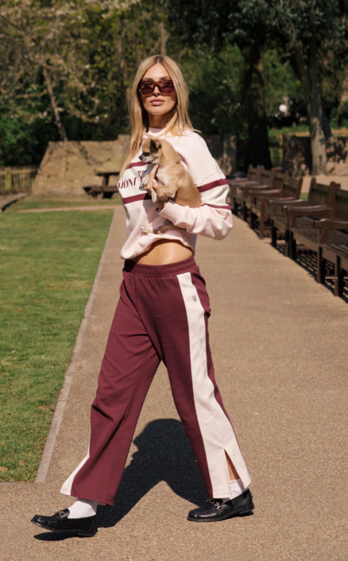 ARAMINTA JAMES | Saint Germain knit pant red wine