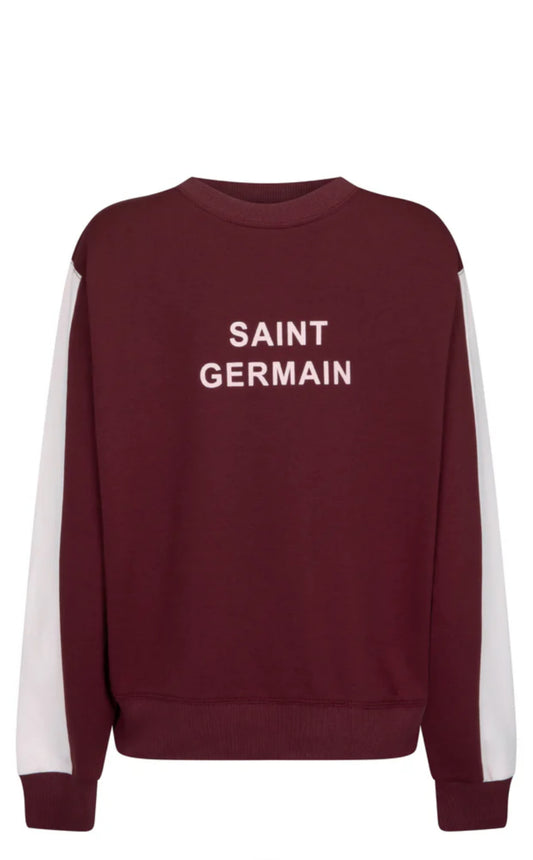 ARAMINTA JAMES | Saint Germain knit sweatshirt red wine