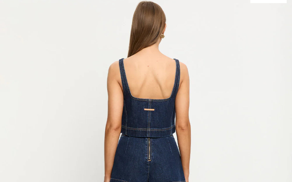 KIVARI | Joelle Denim Top