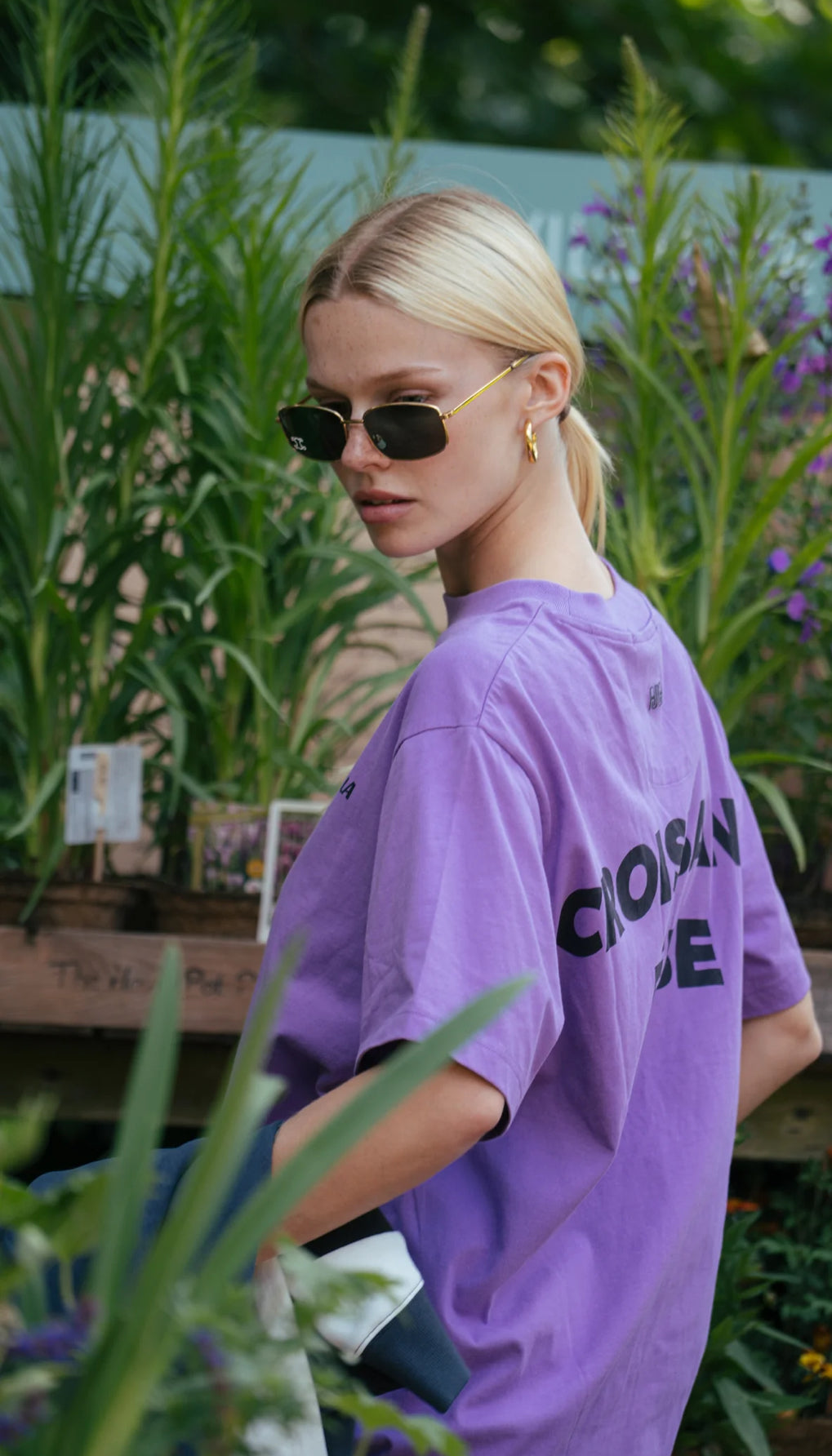 ARAMINTA JAMES | CROISSANTS BEBE TEE WASHED VIOLET