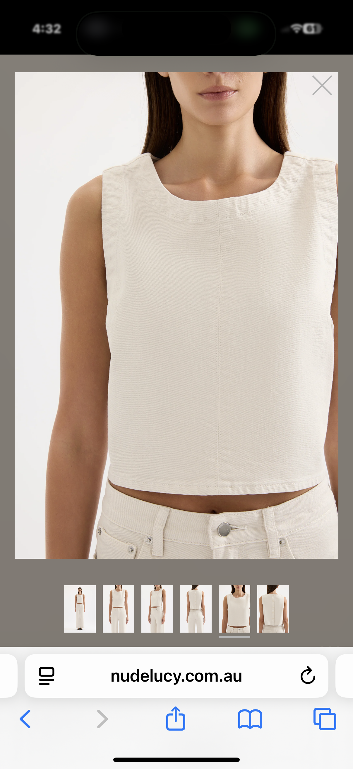 NUDE LUCY |
CALI DENIM TOP