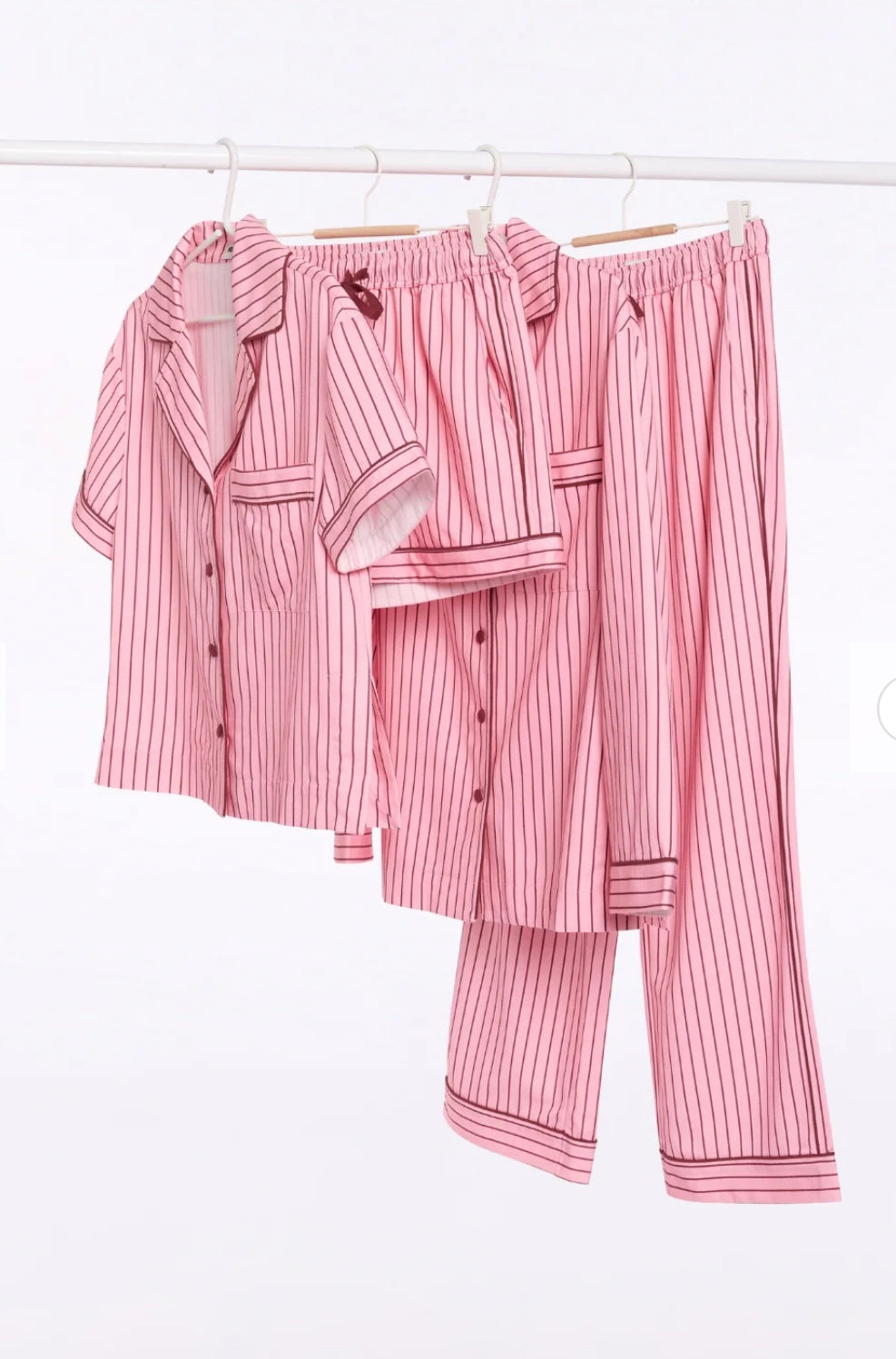 HOMMEY | Long Sleeve Sleep Shirt - Rocky Road Stripes