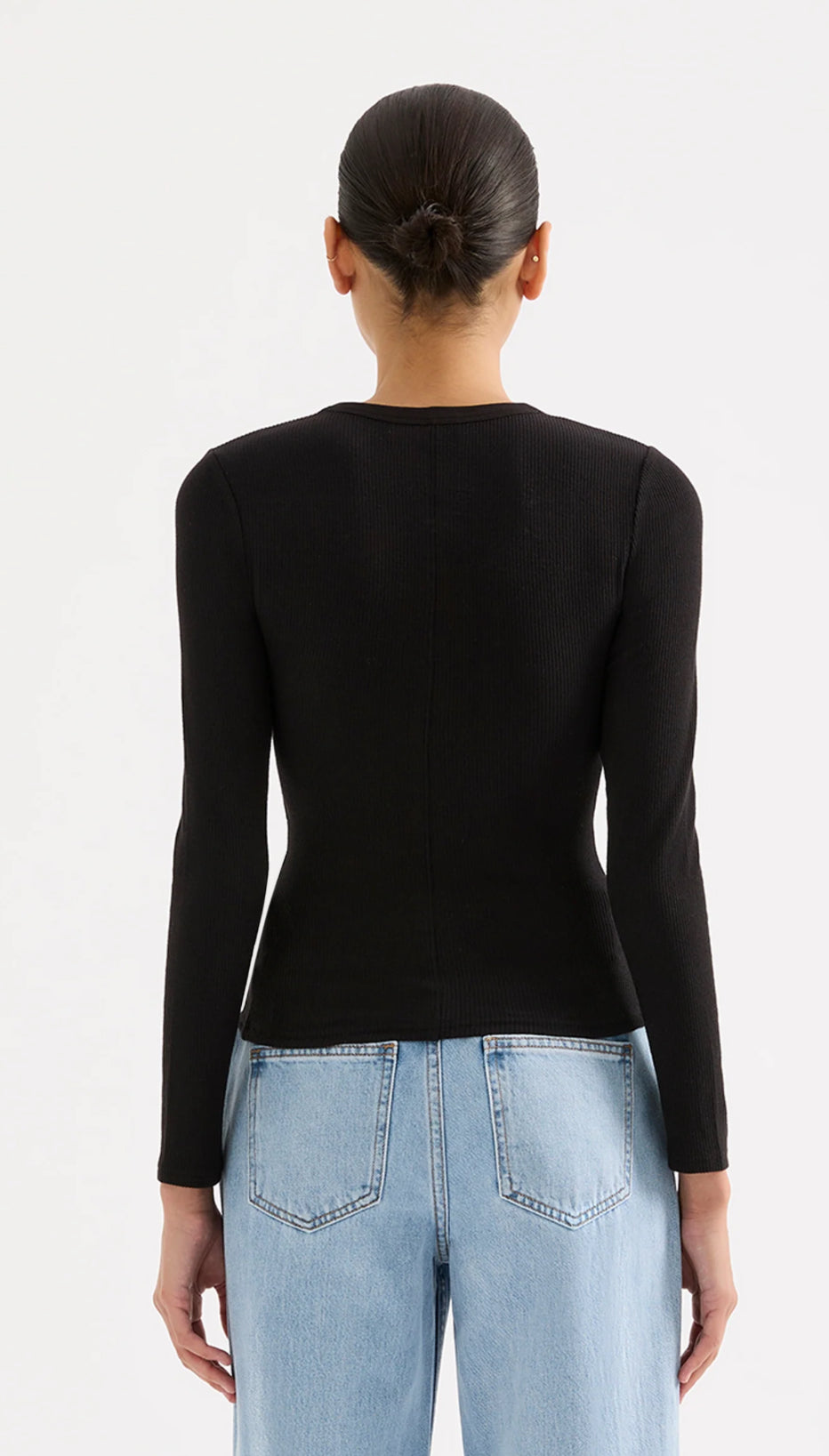 NUDE LUCY | ORGANIC RIB LS TEE