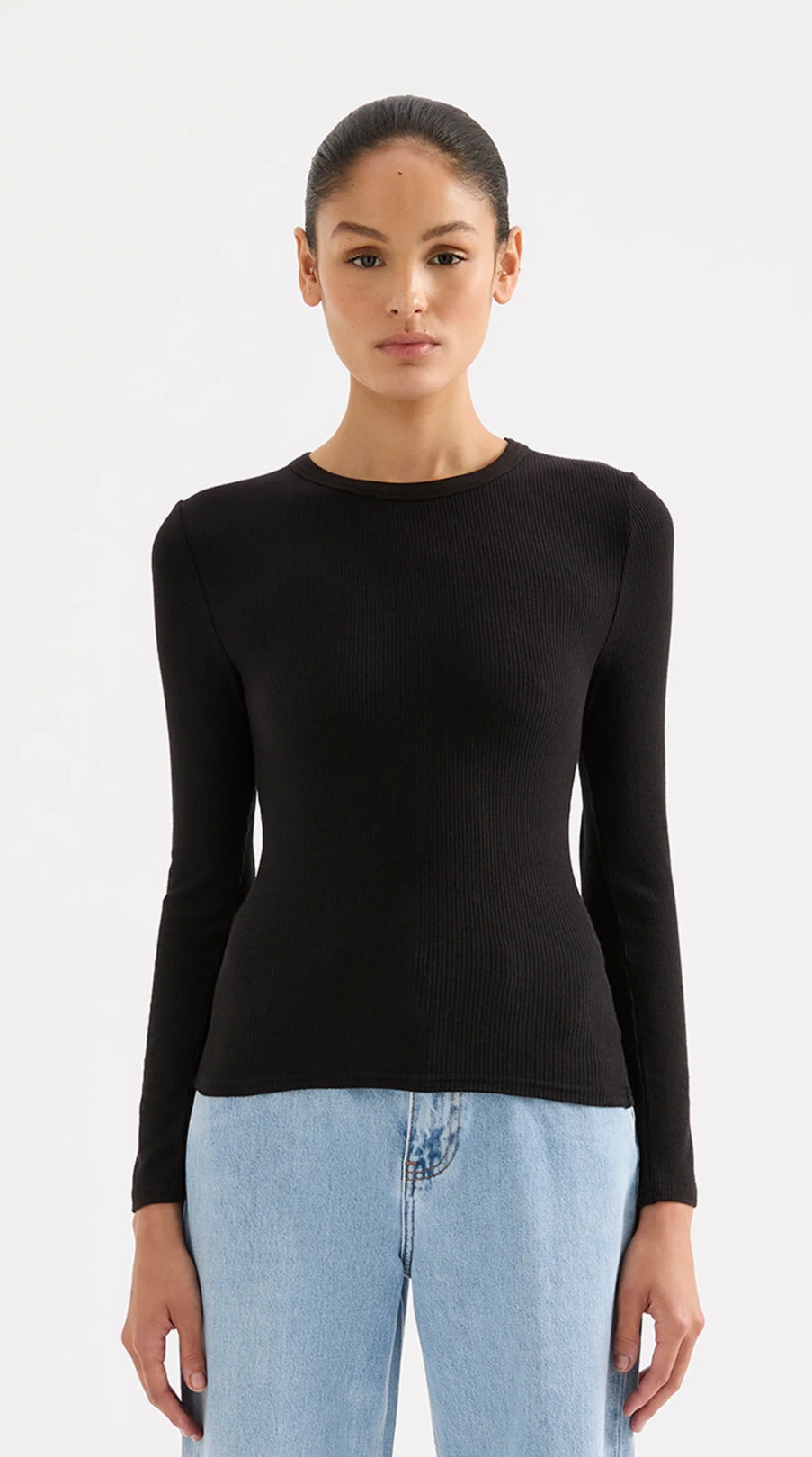 NUDE LUCY | ORGANIC RIB LS TEE