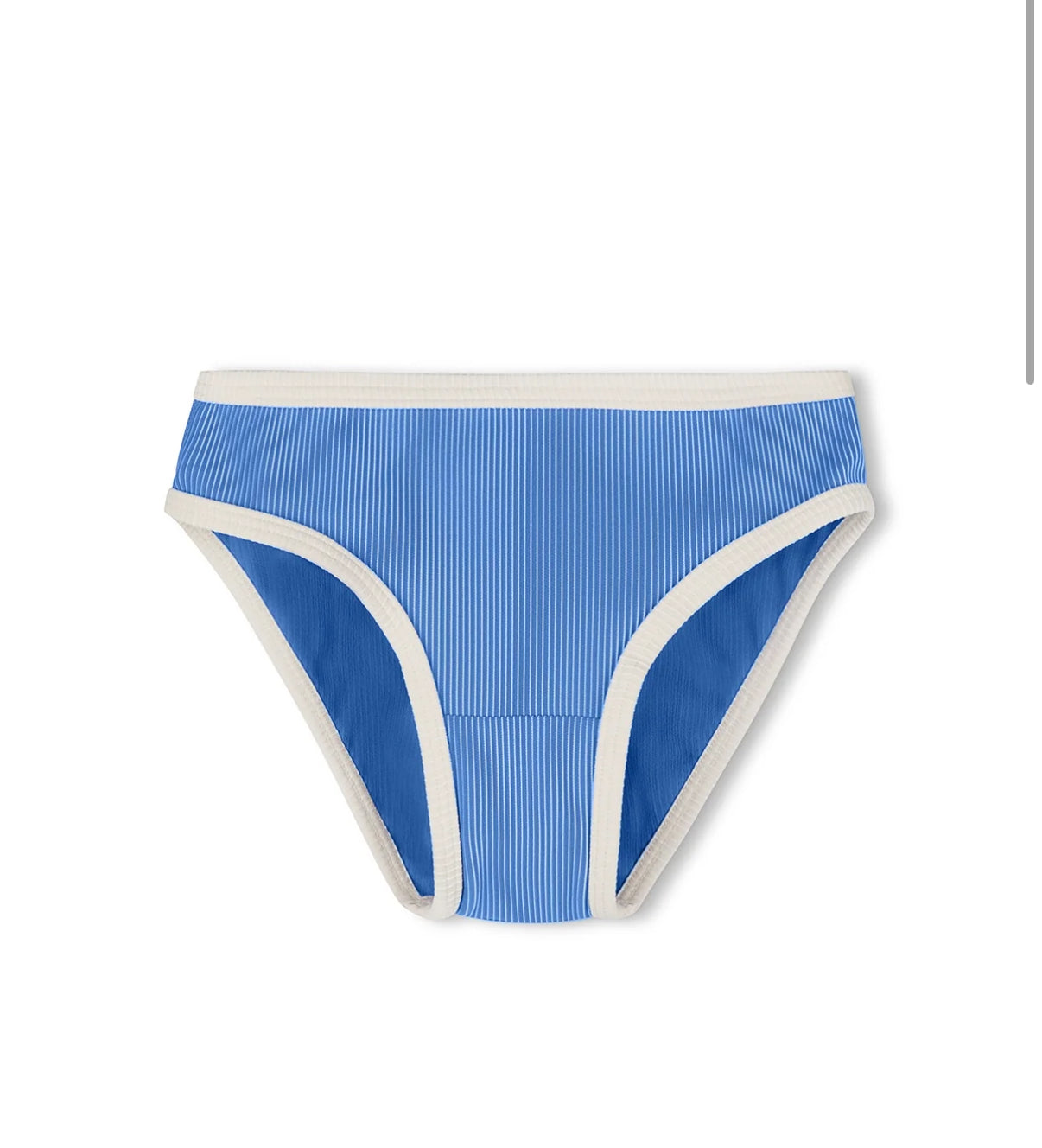 ZULU & ZEPHYR | MINI STRIPE RIB BIKINI BOTTOM - SKY
