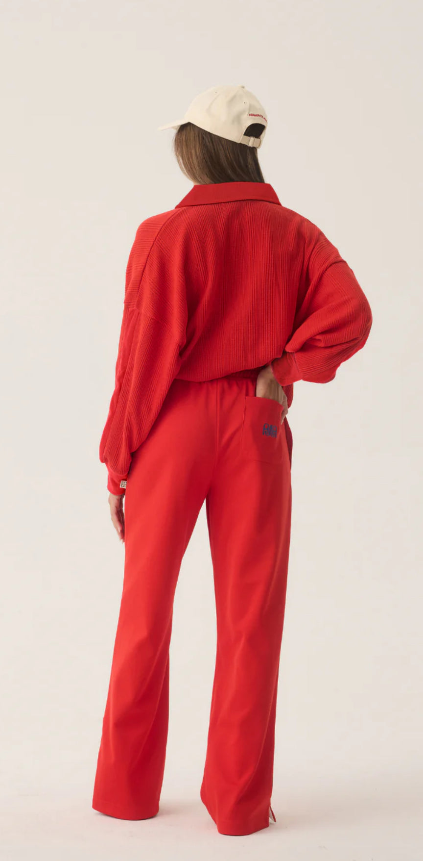 ARAMINTA JAMES | TIVA WAFFLE SWEATSHIRT APPLE RED