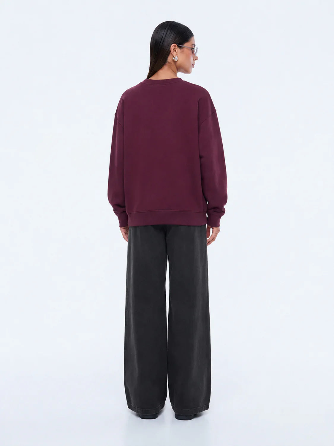 ENA PELLY | Mila Oversized Sweater Deep Cherry