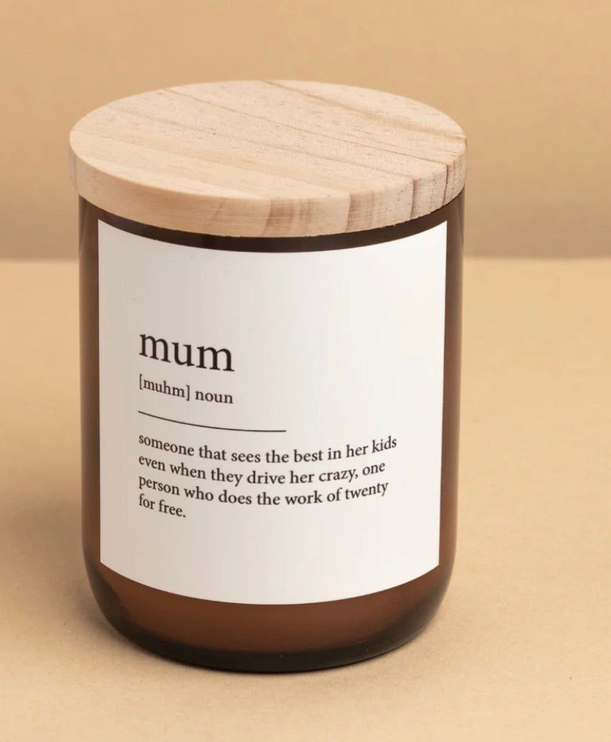 THE COMMONFOLK | Mum ~ Dictionary Meaning Candle