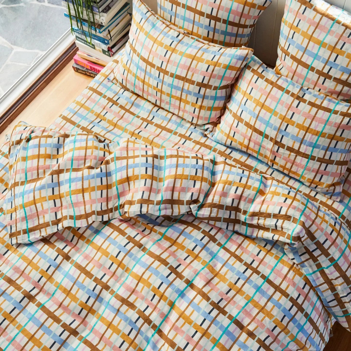 SAGE X CLARE | Cady Check Linen Quilt Cover KING