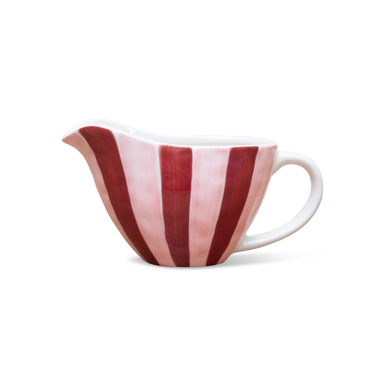 NOSS AND CO | Pink and burgundy Stripe Gravy Jug