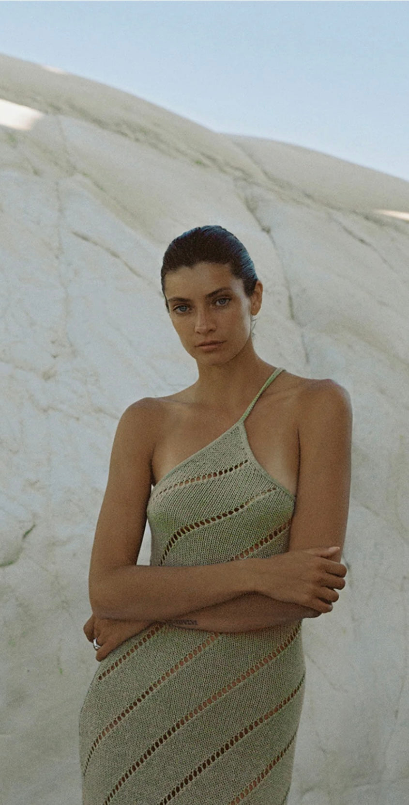 Zulu & Zephyr | Olive Lattice Knit Dress