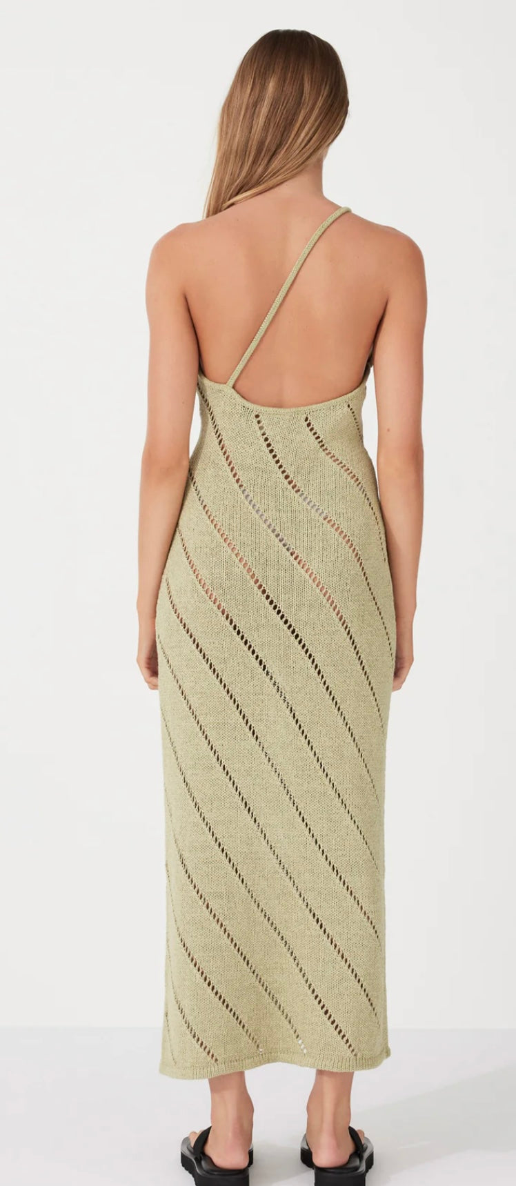 Zulu & Zephyr | Olive Lattice Knit Dress