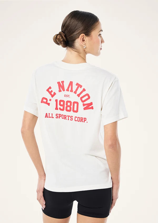 PE NATION | Backspin 2.0 Tee in White