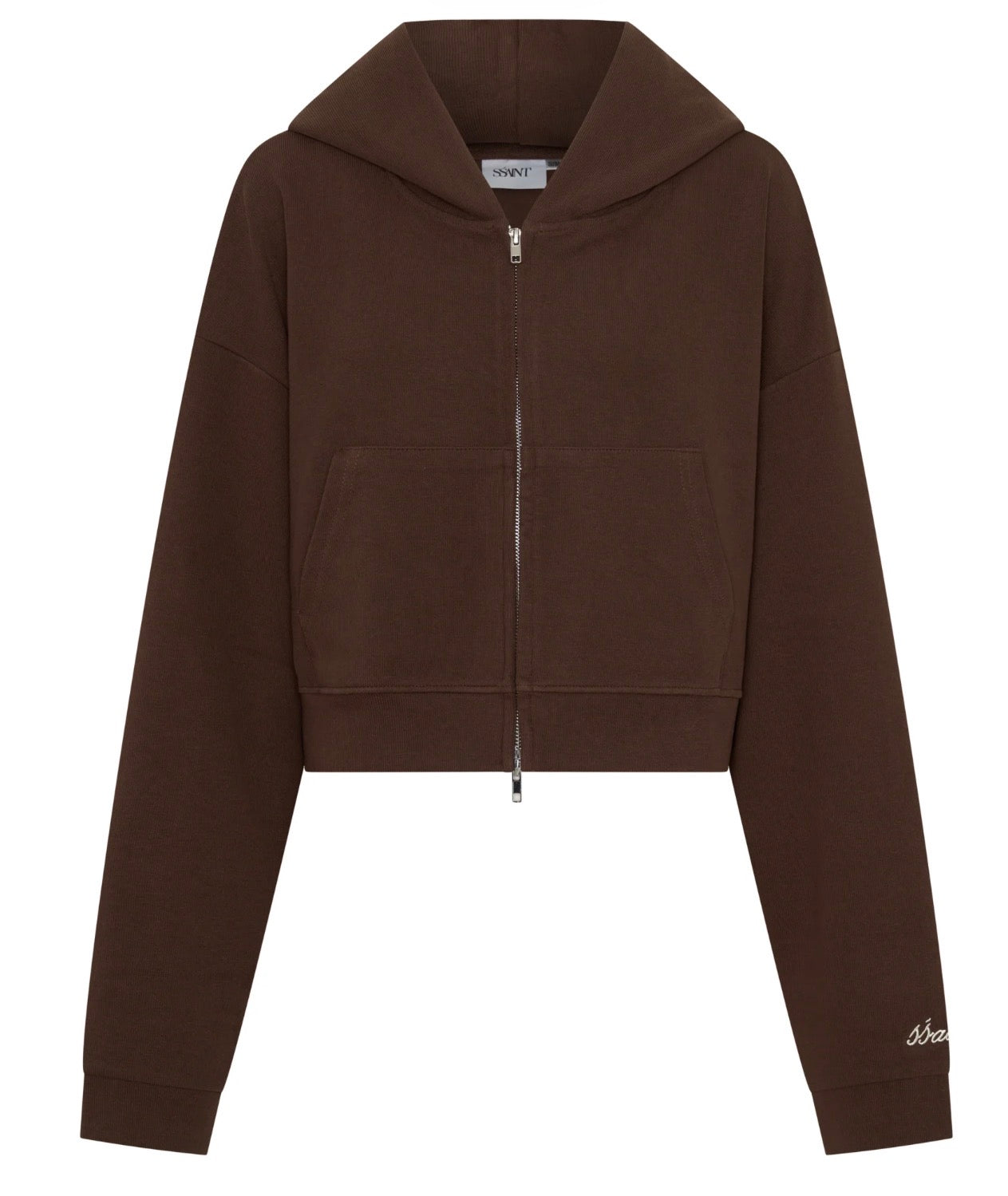 S’SAINT | Cropped Hoodie Brown