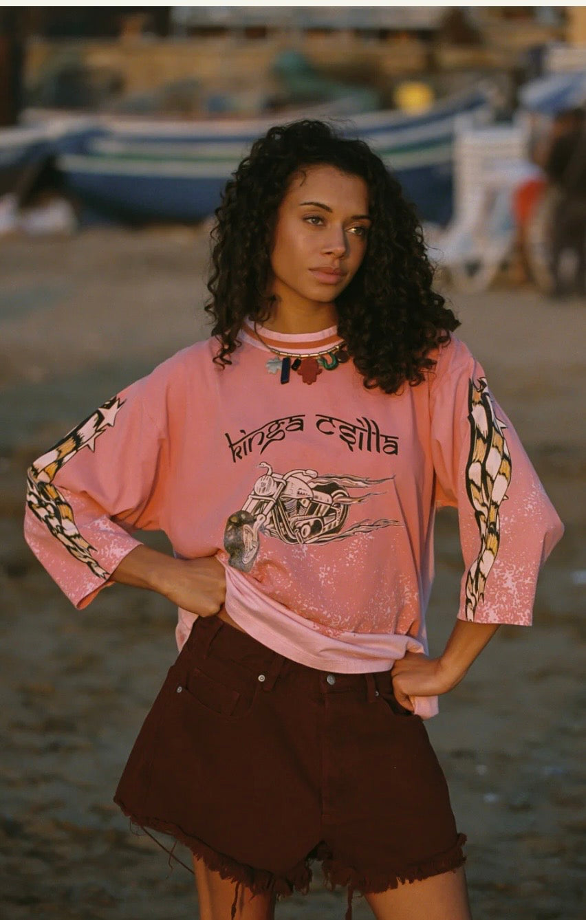 Faded Coral Racer Tee