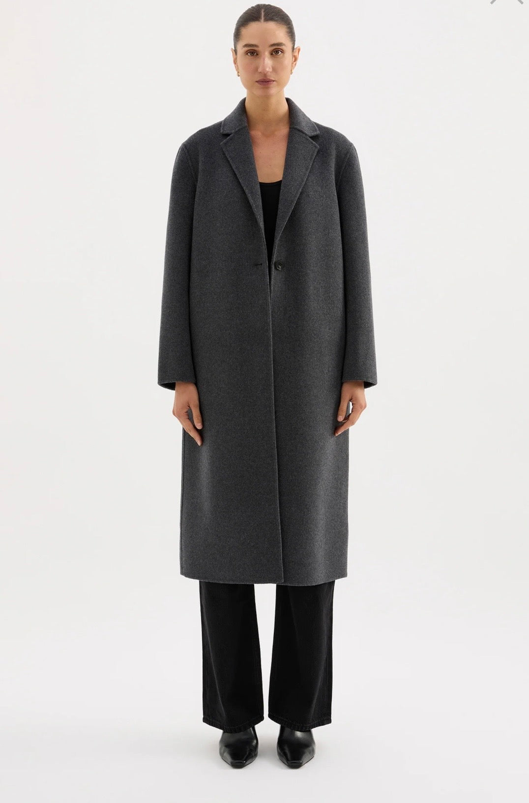 RILEY WOOL COAT | Charcoal - Nude Lucy
