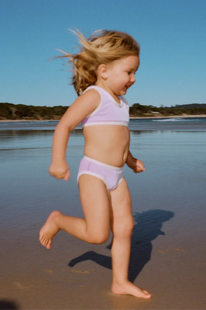 ZULU AND ZEPHYR | Mini stripe Bikini Bottom Lilac