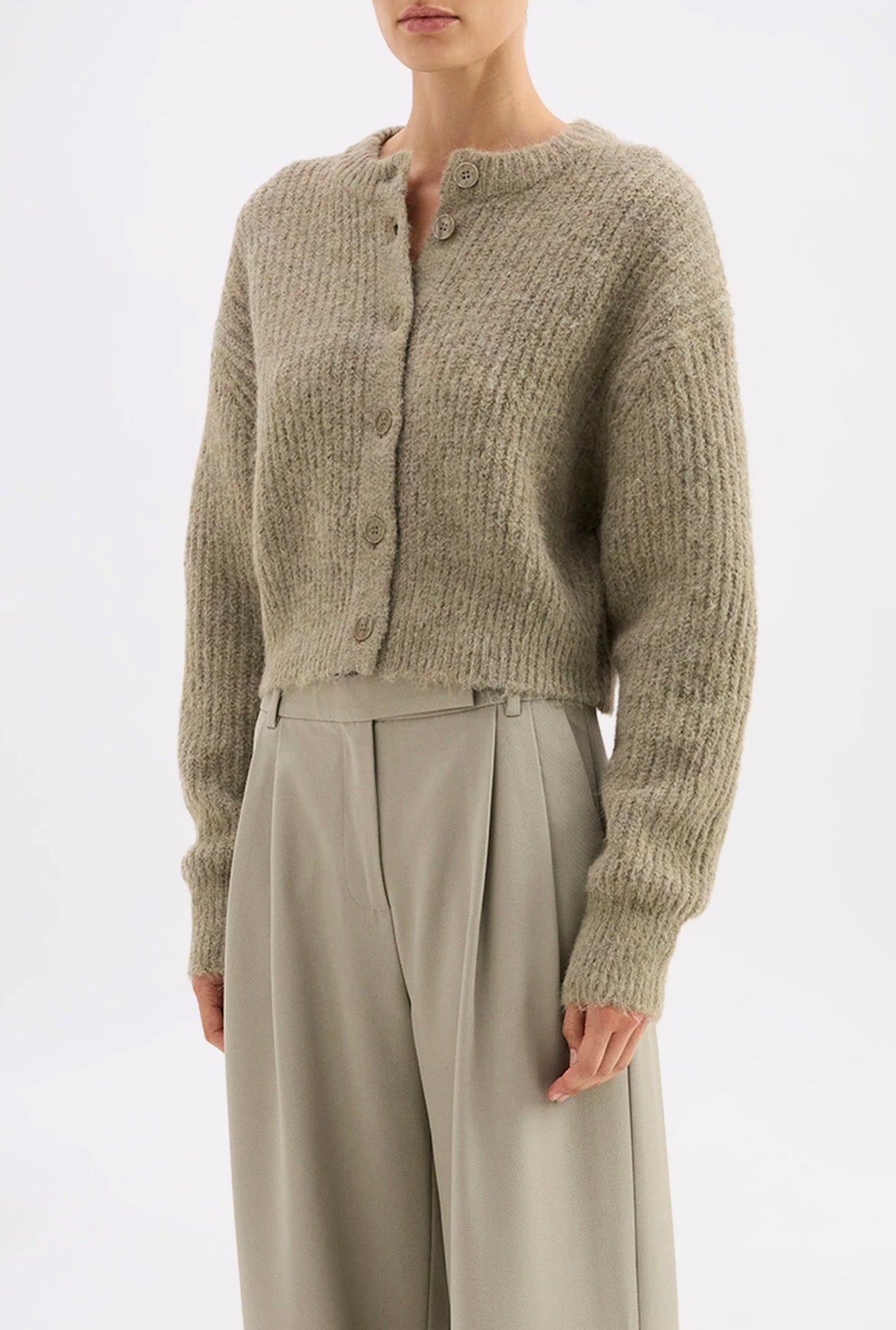 NUDE LUCY | Nixon Cropped Cardigan Vine
