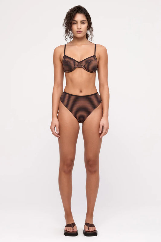 Zulu and Zephyr | Waisted Full Brief Brown Stripe
