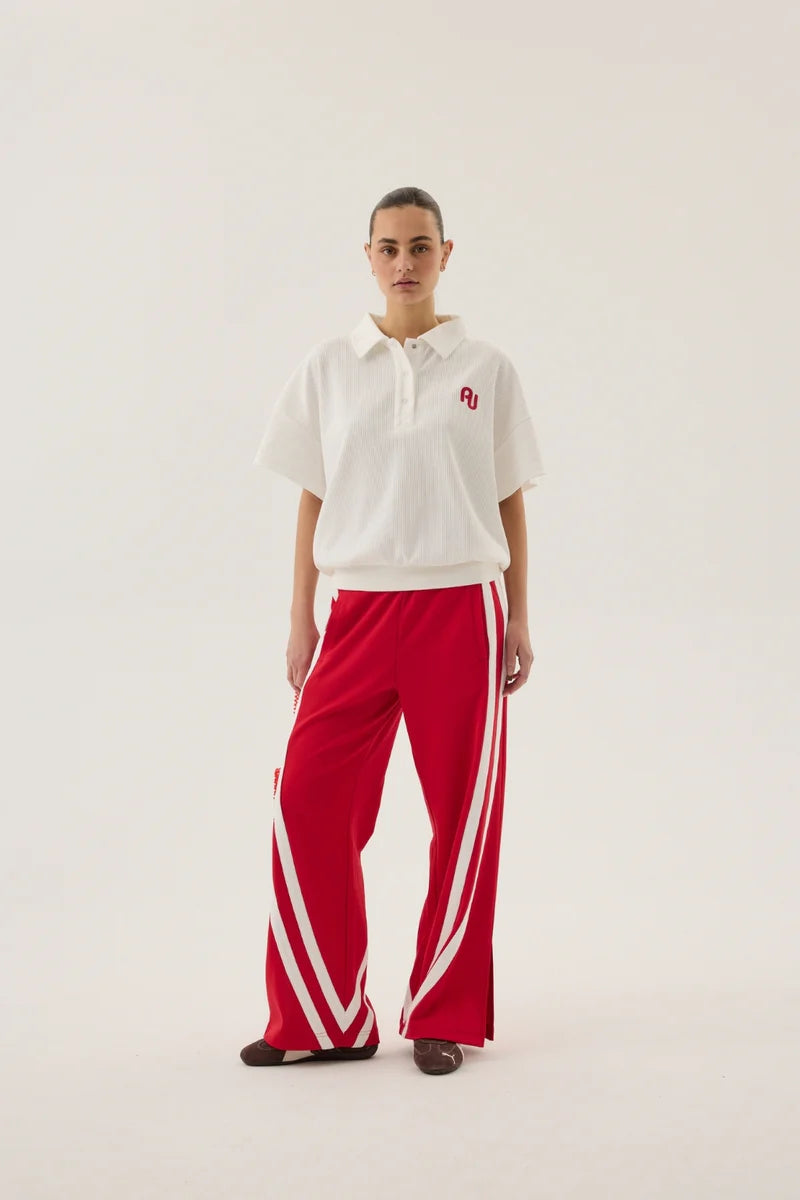 Araminta James | AJ WAFFLE SHORT SLEEVE SWEATSHIRT SNOW