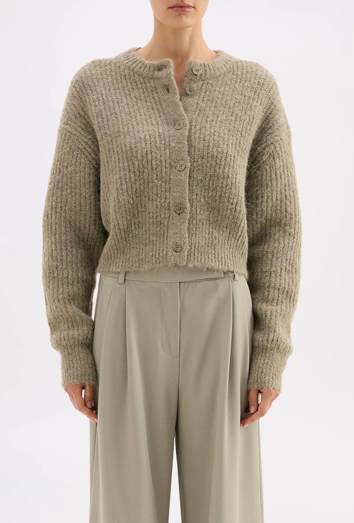 NUDE LUCY | Nixon Cropped Cardigan Vine