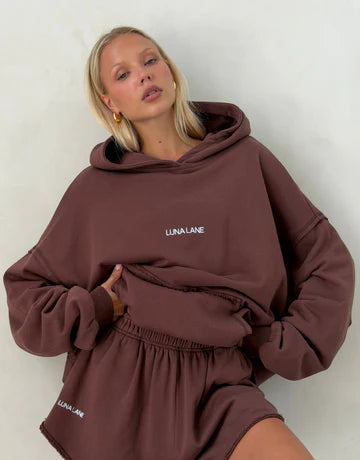 LUNA LANE | The Minty Hoodie Chocolate