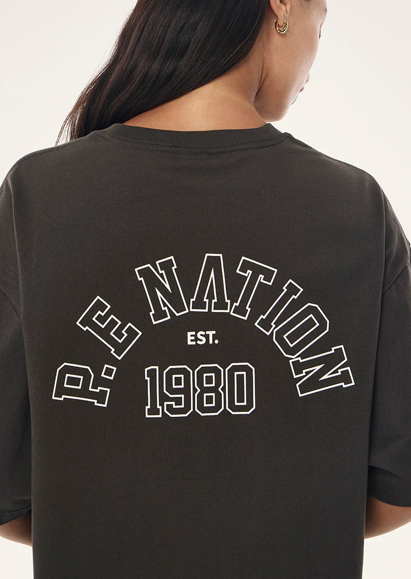 PE NATION | Established Oversized Tee Dark Olive
