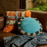 LUNA LANE | Reese Round Cushion Turquoise