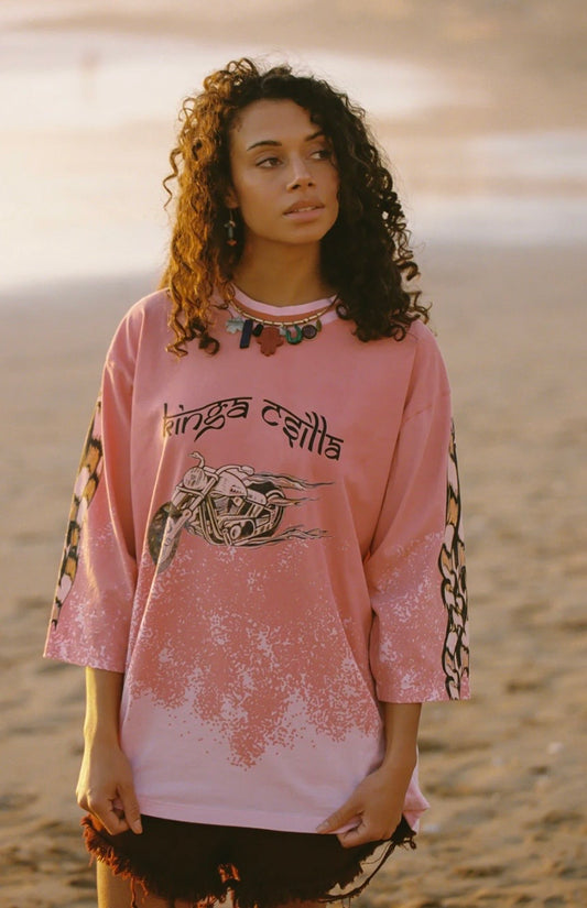 Faded Coral Racer Tee