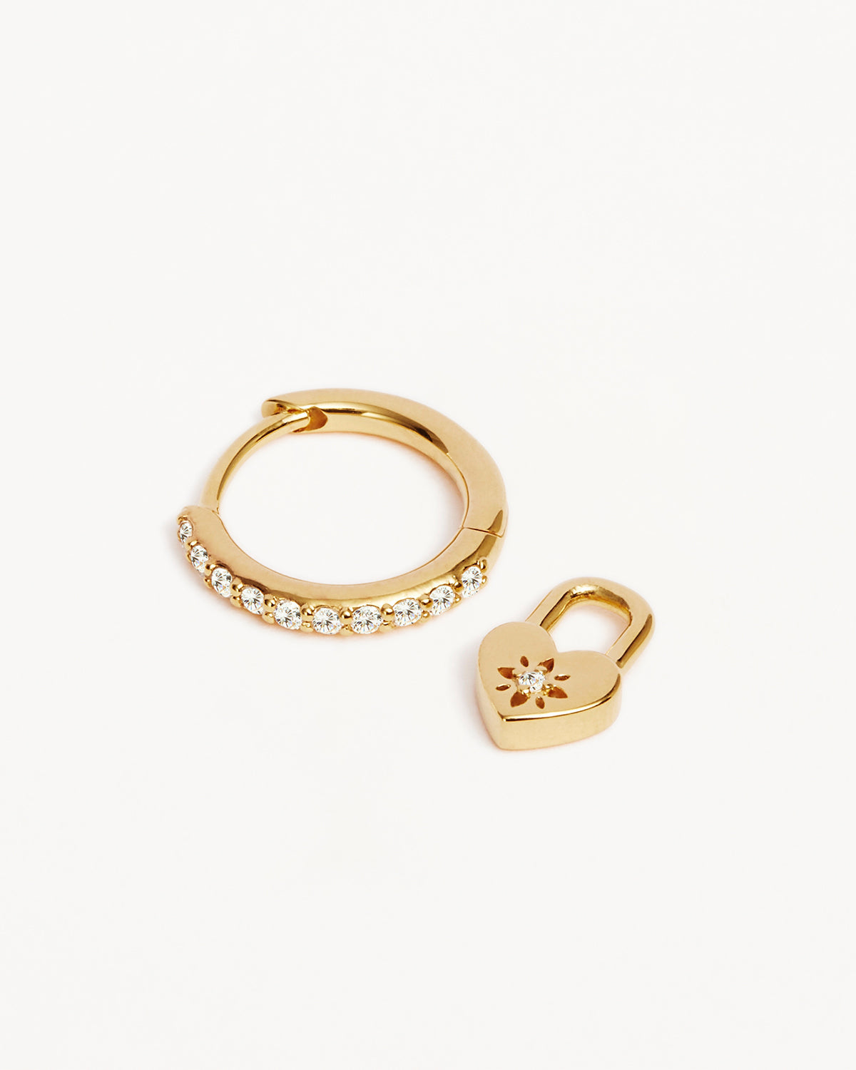 BY CHARLOTTE | Love Unlocked Padlock Hoops