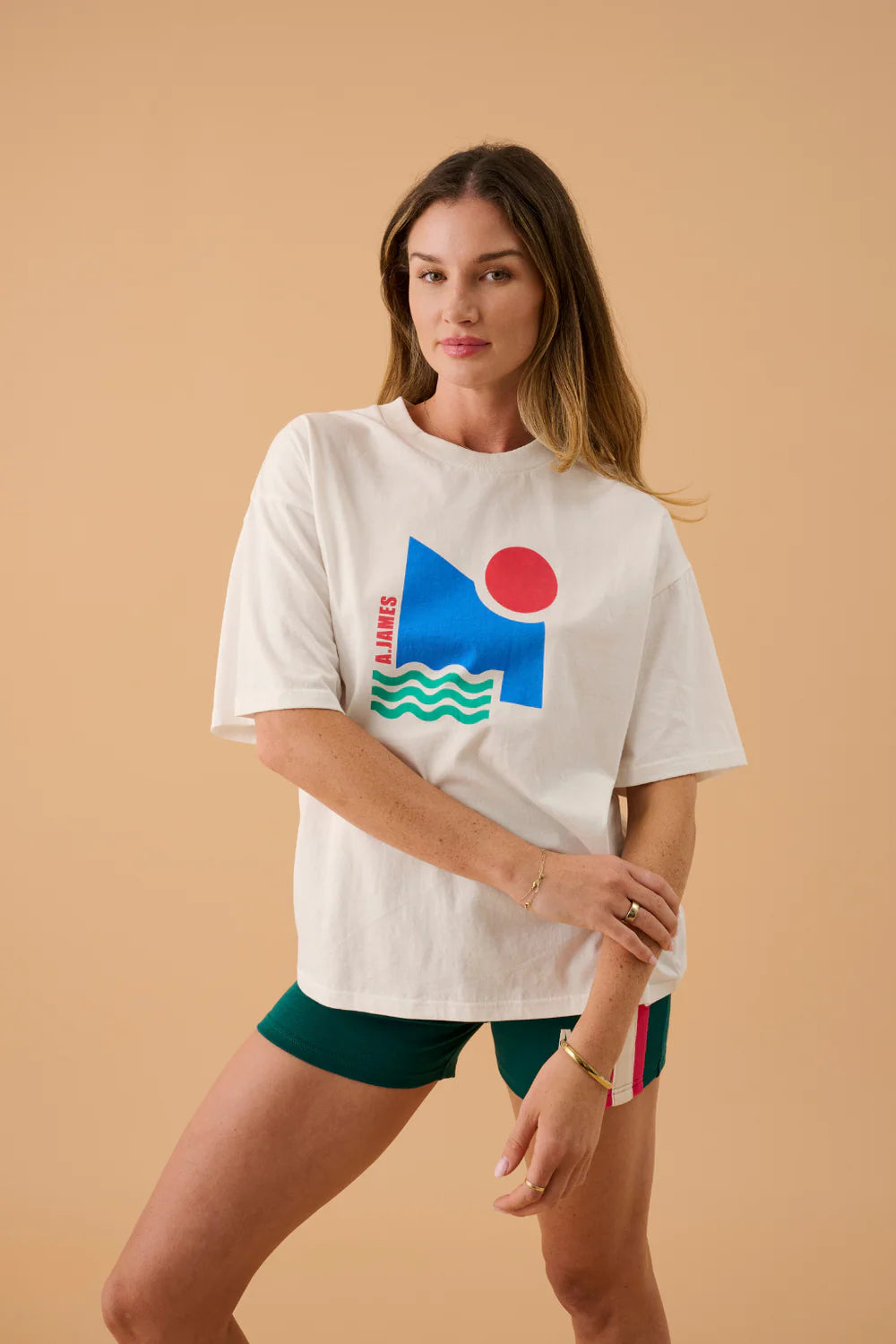 ARAMINTA JAMES | Sun Oversized Tee Warm White